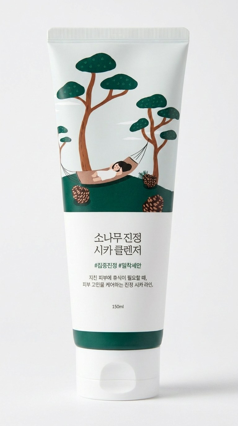 Round Lab Pine Calming Cica Cleanser 150ml | Sebum Control Facial Cleanser