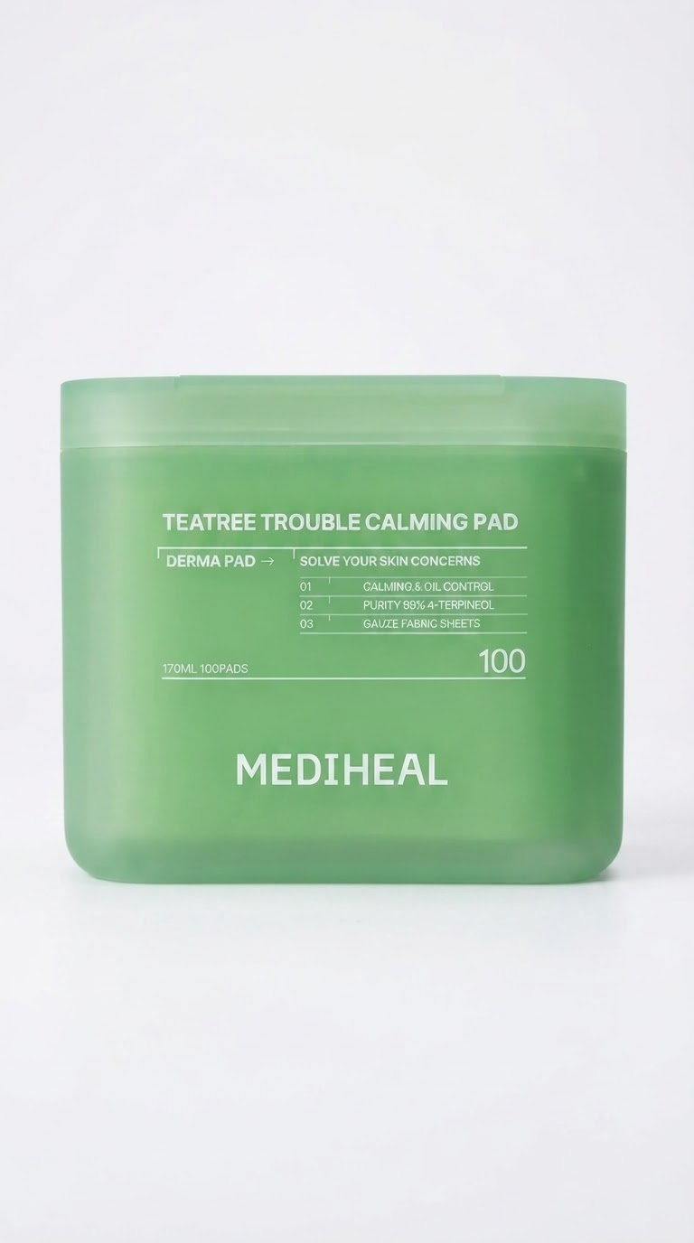 MEDIHEAL Derma Toner 100 Pads | Teatree Trouble Calming Pad