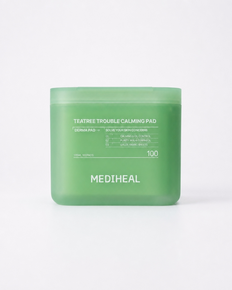 MEDIHEAL Derma Toner 100 Pads | Teatree Trouble Calming Pad